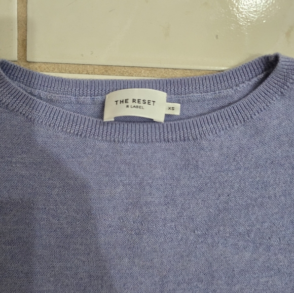 The Reset Essential Pullover Periwinkle wool womens Size Xs Minimalist Cozy - Picture 3 of 3